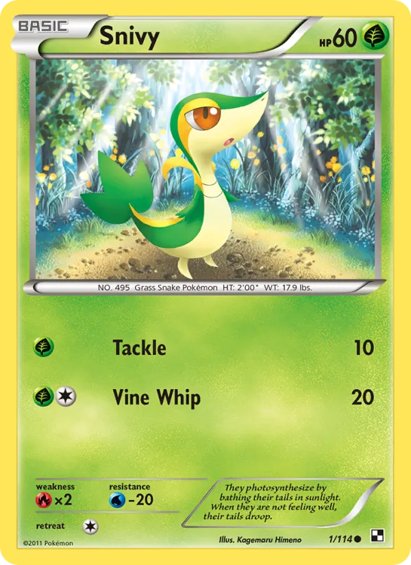 1-RH Snivy – Black & White
