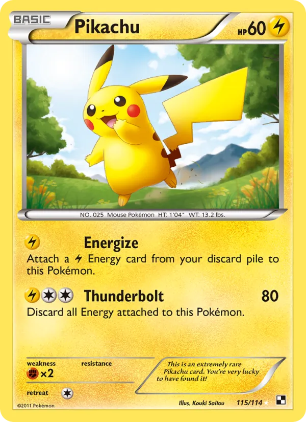 115 Pikachu – Black & White
