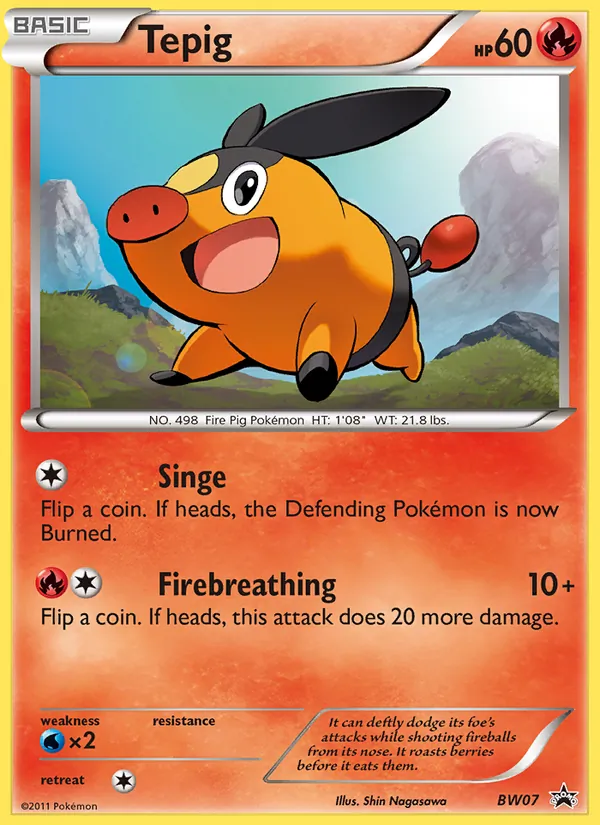 BW07 Tepig – BW Black Star Promos