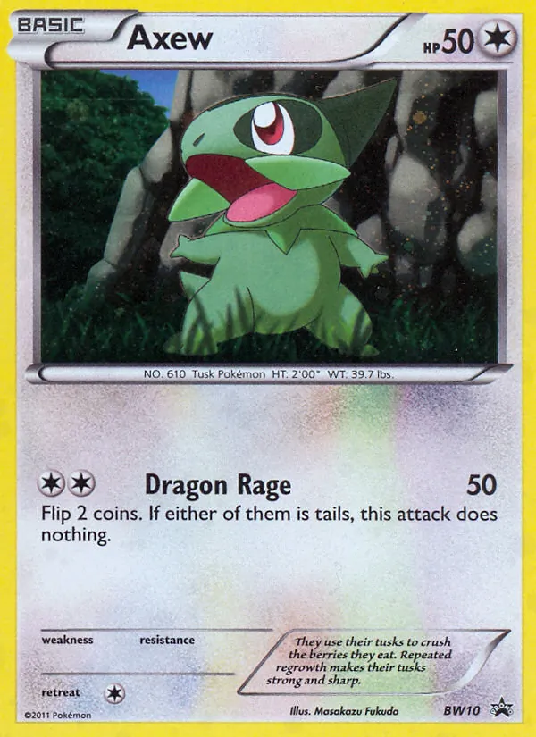 BW10 Axew – BW Black Star Promos
