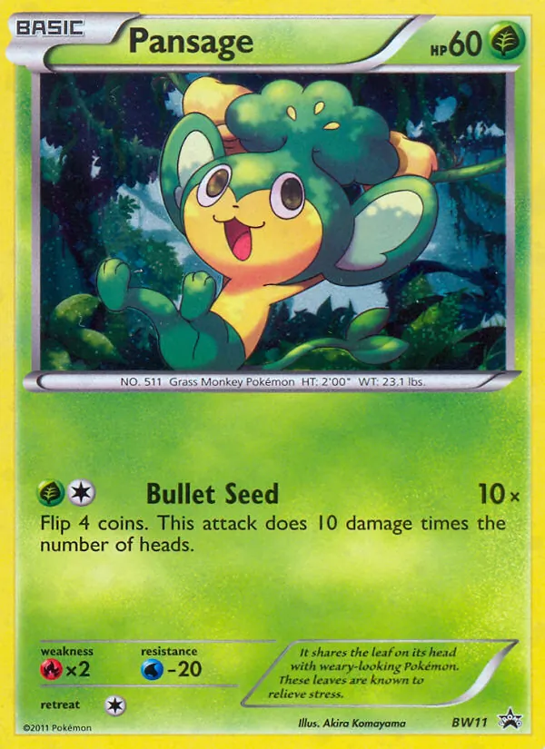 BW11 Pansage – BW Black Star Promos