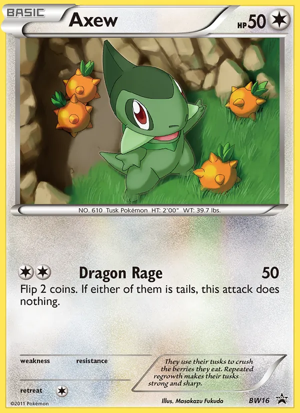 BW16 Axew – BW Black Star Promos