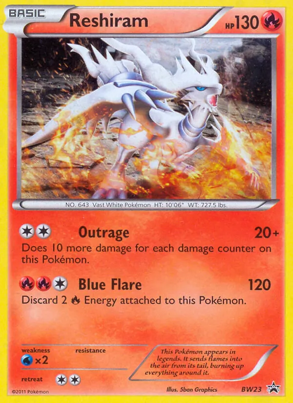BW23 Reshiram – BW Black Star Promos