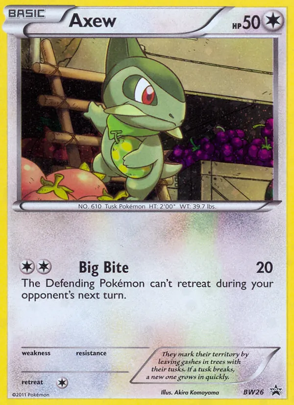 BW26 Axew – BW Black Star Promos