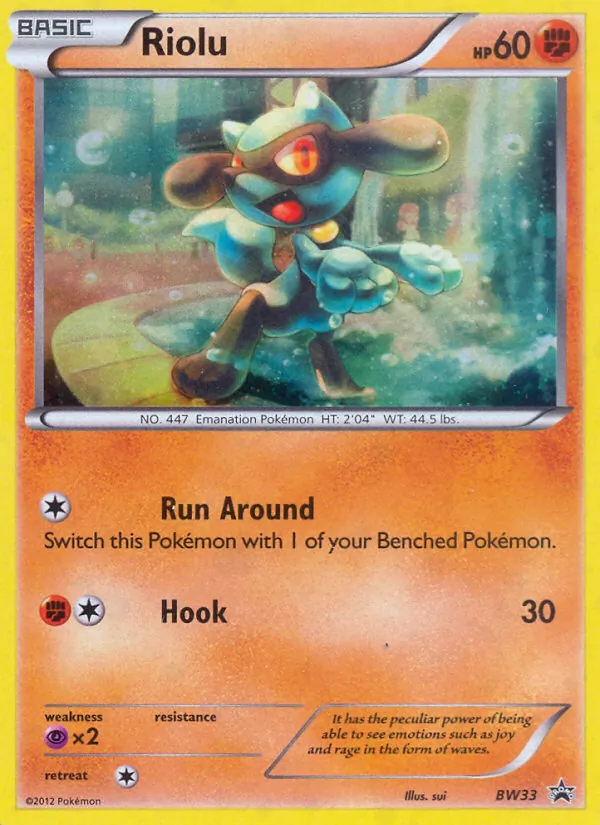 BW33 Riolu – BW Black Star Promos