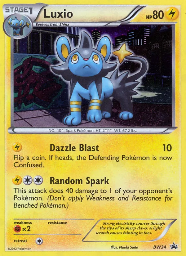 BW34 Luxio – BW Black Star Promos