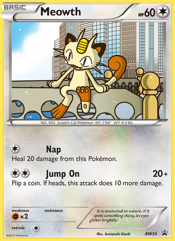 BW35 Meowth – BW Black Star Promos