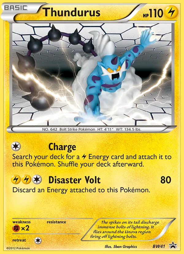 BW41 Thundurus – BW Black Star Promos
