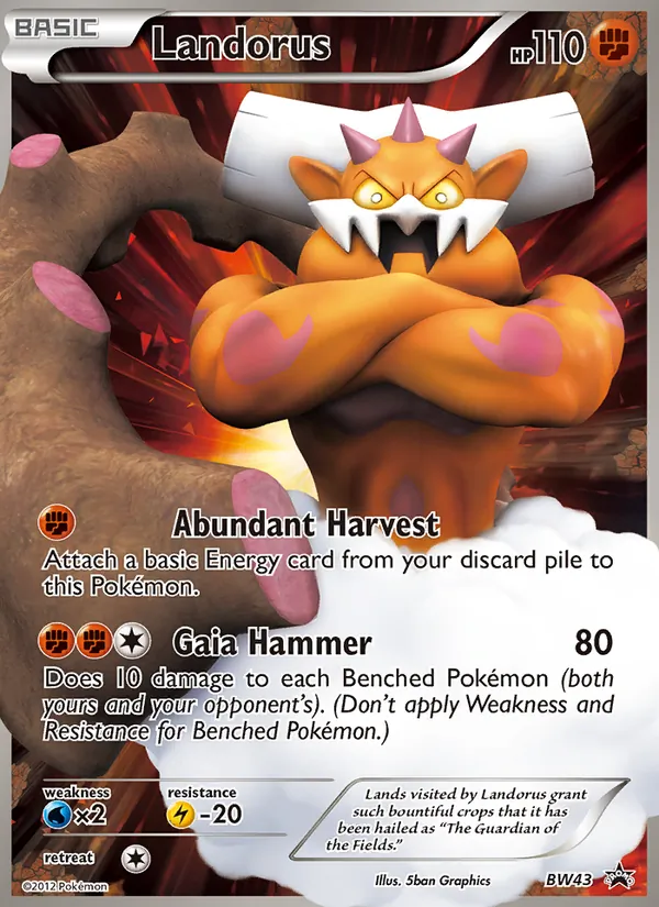 BW43 Landorus – BW Black Star Promos