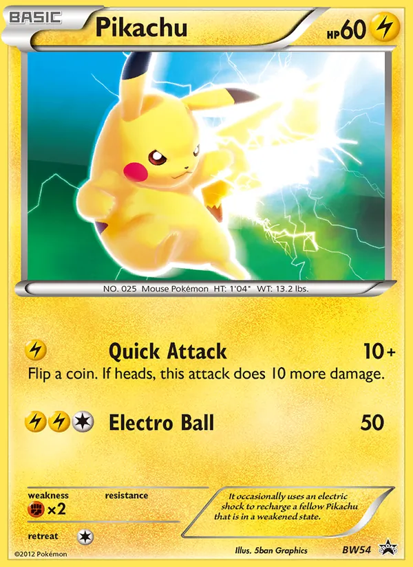 BW54 Pikachu – BW Black Star Promos