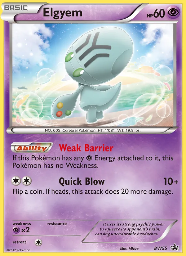 BW55 Elgyem – BW Black Star Promos