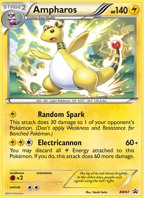 BW67 Ampharos – BW Black Star Promos