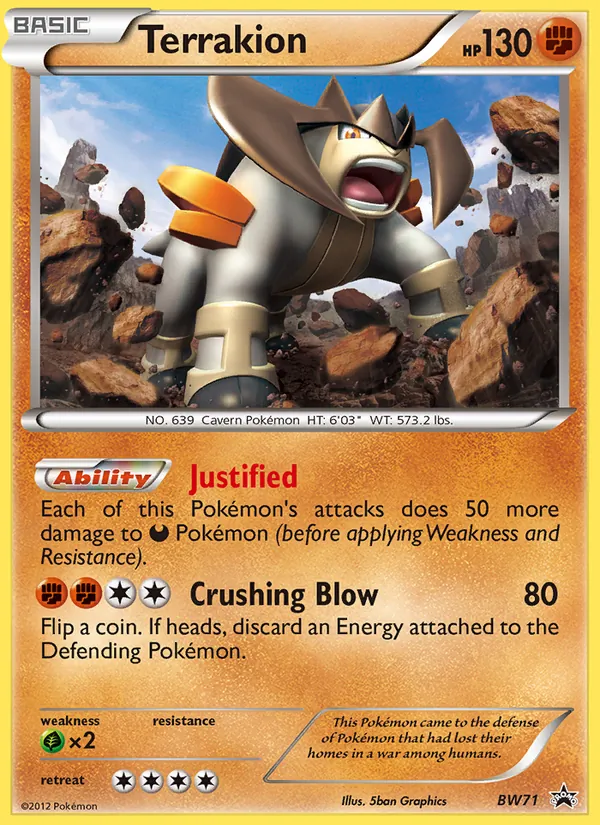 BW71 Terrakion – BW Black Star Promos