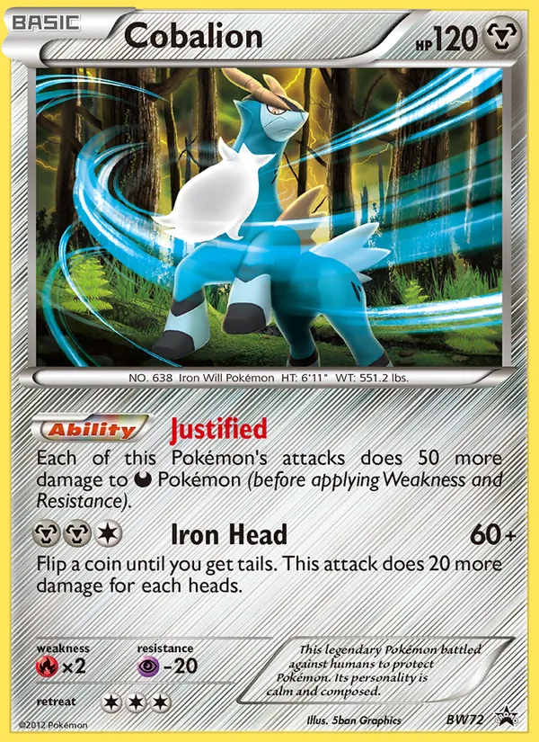 BW72 Cobalion – BW Black Star Promos