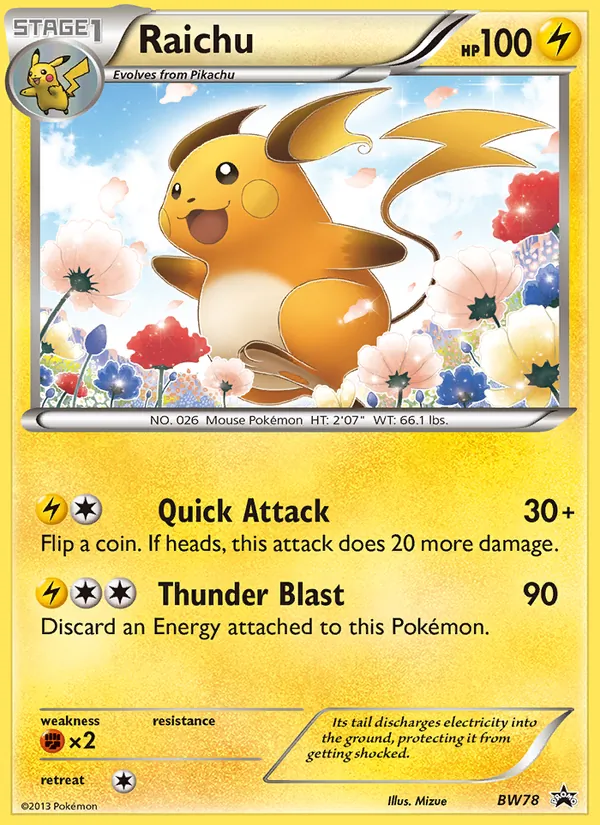 BW78 Raichu – BW Black Star Promos