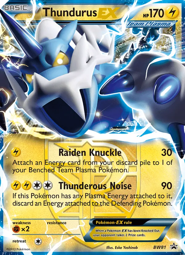 BW81 Thundurus-EX – BW Black Star Promos