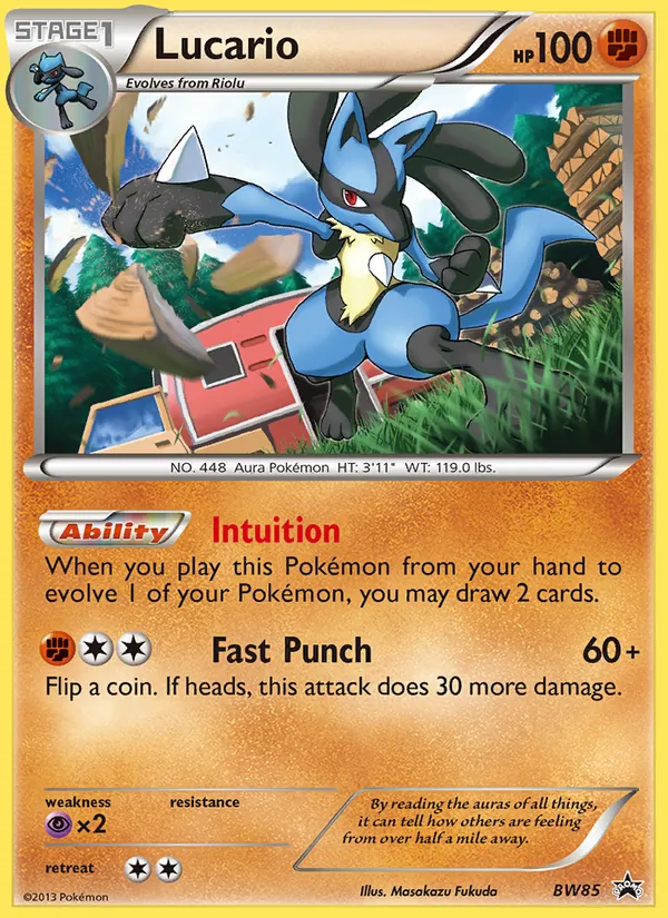 BW85 Lucario – BW Black Star Promos