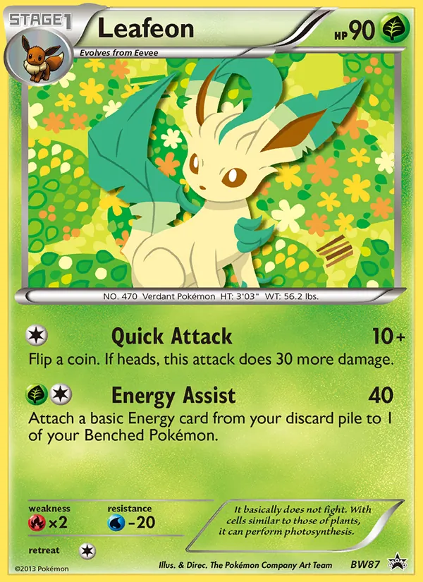 BW87 Leafeon – BW Black Star Promos
