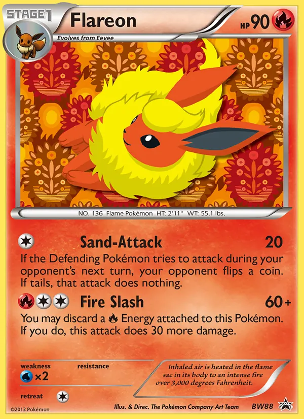 BW88 Flareon – BW Black Star Promos