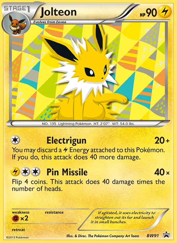 BW91 Jolteon – BW Black Star Promos