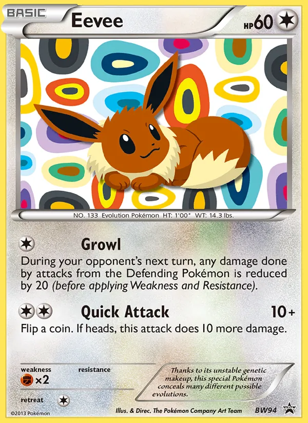 BW94 Eevee – BW Black Star Promos
