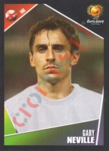 118 Gary Neville – UEFA Euro Portugal 2004 Panini