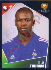 100 Lilian Thuram – UEFA Euro Portugal 2004 Panini