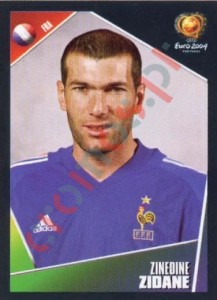 107 Zinedine Zidane – UEFA Euro Portugal 2004 Panini