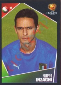 235 Filippo Inzaghi – UEFA Euro Portugal 2004 Panini