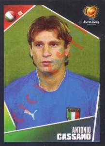 240 Antonio Cassano – UEFA Euro Portugal 2004 Panini
