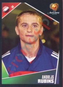 265 Andrejs Rubins – UEFA Euro Portugal 2004 Panini