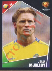 186 Johan Mjällby – UEFA Euro Portugal 2004 Panini