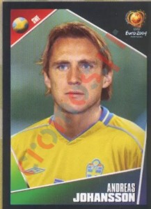 187 Andreas Johansson – UEFA Euro Portugal 2004 Panini