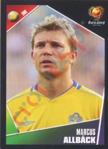 194 Marcus Allbäck – UEFA Euro Portugal 2004 Panini