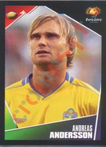 195 Andreas Andersson – UEFA Euro Portugal 2004 Panini