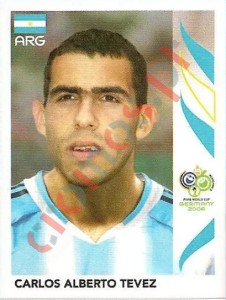 187 Carlos Alberto Tevez – FIFA World Cup Germany 2006 Panini