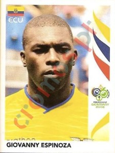 80 Giovanny Espinoza – FIFA World Cup Germany 2006 Panini