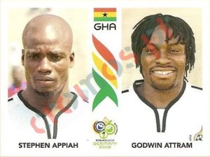 316 Stephen Appiah/Godwin Attram – FIFA World Cup Germany 2006 Panini
