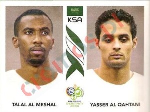 596 Talal Al Meshal/Yasser Al Qahtani – FIFA World Cup Germany 2006 Panini
