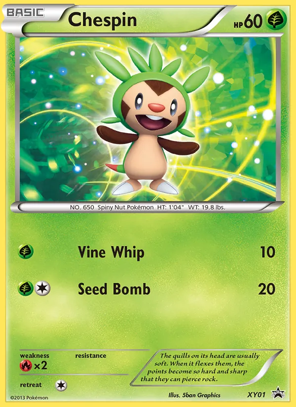 XY01 Chespin – XY Black Star Promos