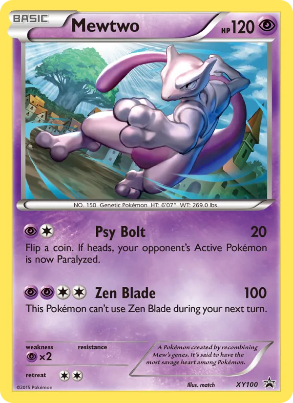 XY100 Mewtwo – XY Black Star Promos