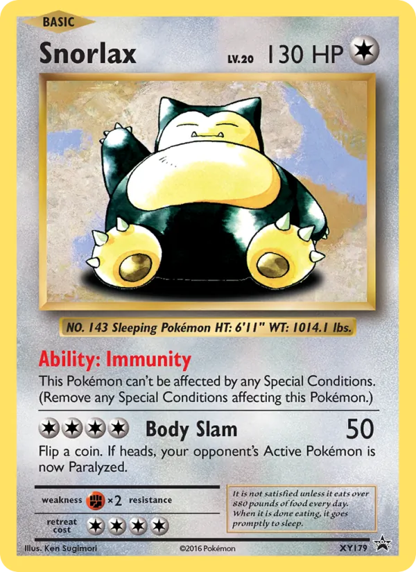 XY179 Snorlax – XY Black Star Promos