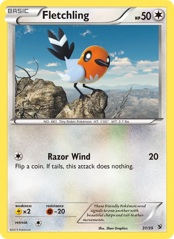 31 Fletchling – Kalos Starter Set
