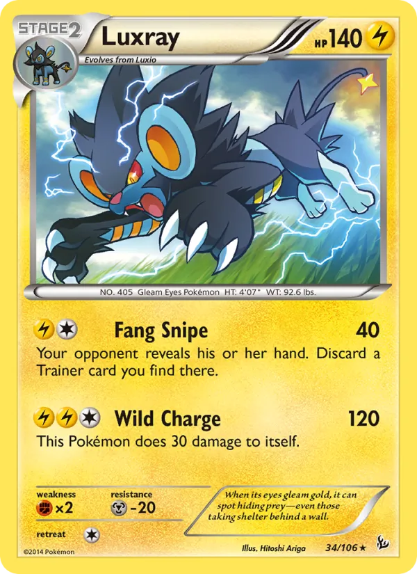 34 Luxray – Flashfire