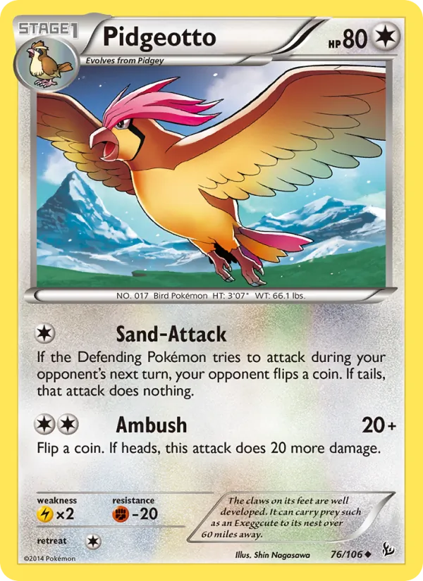 76 Pidgeotto – Flashfire
