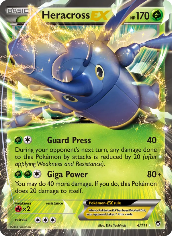 4 Heracross EX – Furious Fists
