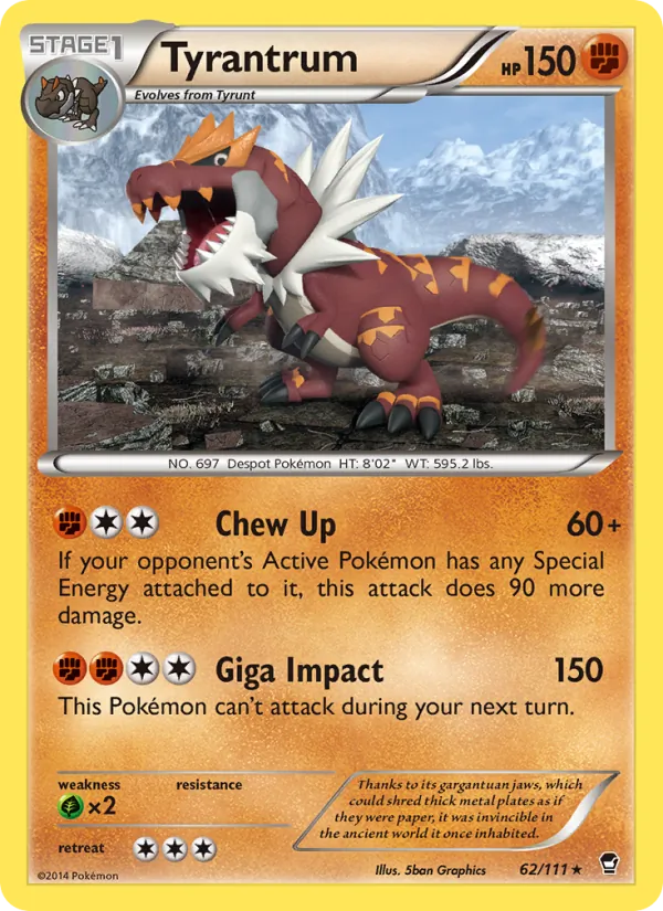 62 Tyrantrum – Furious Fists
