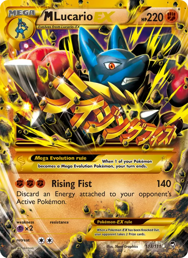 113 M Lucario EX – Furious Fists