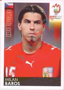 95 Milan Baros – UEFA Euro Austria-Switzerland 2008 Panini