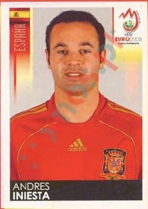 428 Andres Iniesta – UEFA Euro Austria-Switzerland 2008 Panini
